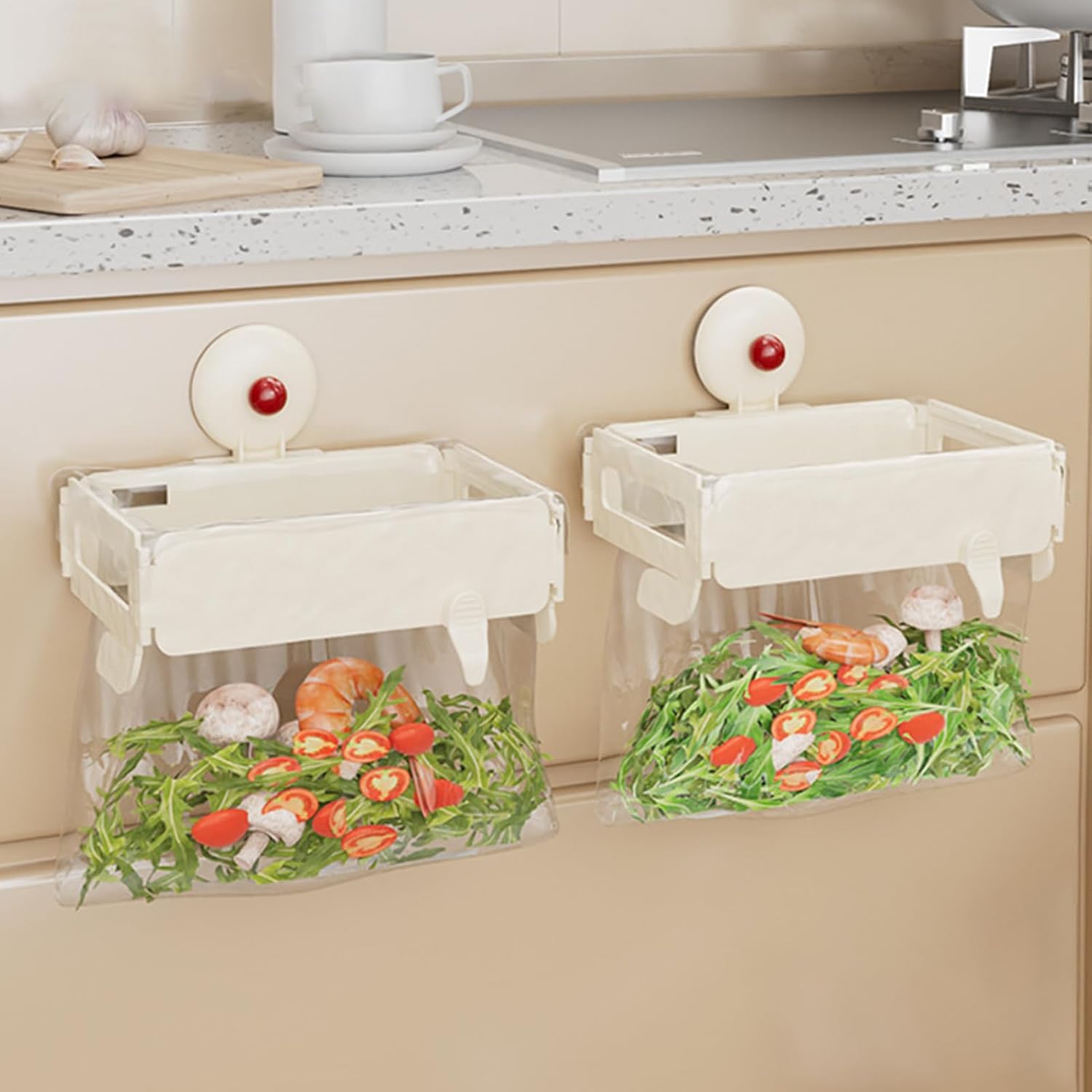 Touch Bin Trash Bag Holder 18.5x12.5cm Space Saving Versatile Waste Container - Image 5