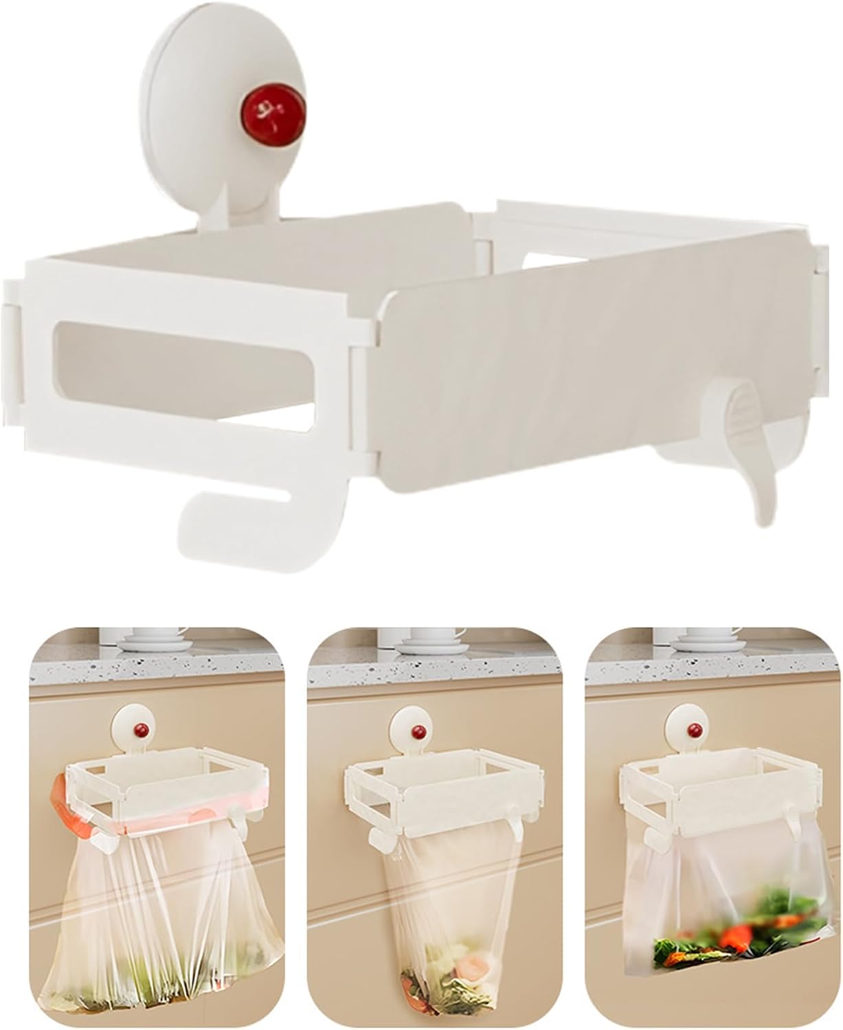 Touch Bin Trash Bag Holder 18.5x12.5cm Space Saving Versatile Waste Container - Image 6