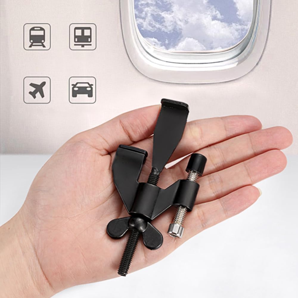 Portable Door Lock - Extra Security for Hotels & Travel - Self-Adhesive No Drilling Required - Black - 1 Piece - Image 4