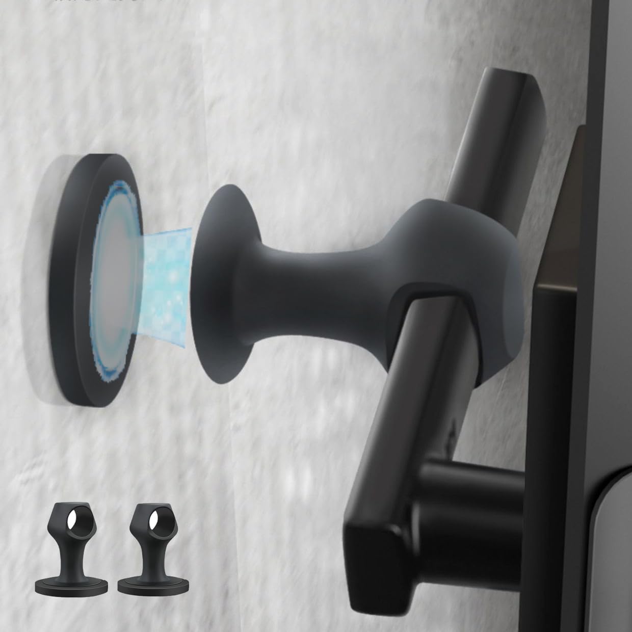 Door Stopper Door Holder 1 Piece Door Buffer Door Stop for Indoor Outdoor Use Brown - Image 1
