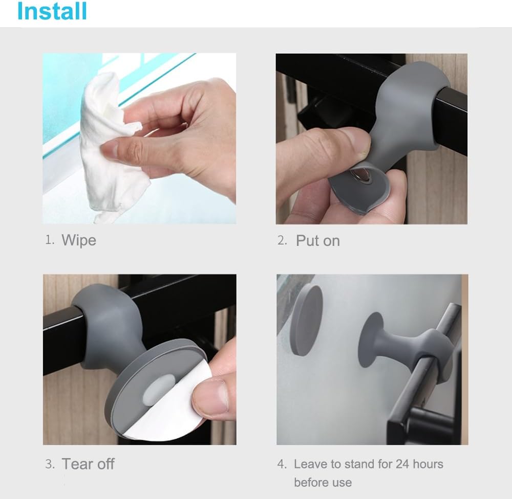 Door Stopper Door Holder 1 Piece Door Buffer Door Stop for Indoor Outdoor Use Brown - Image 7