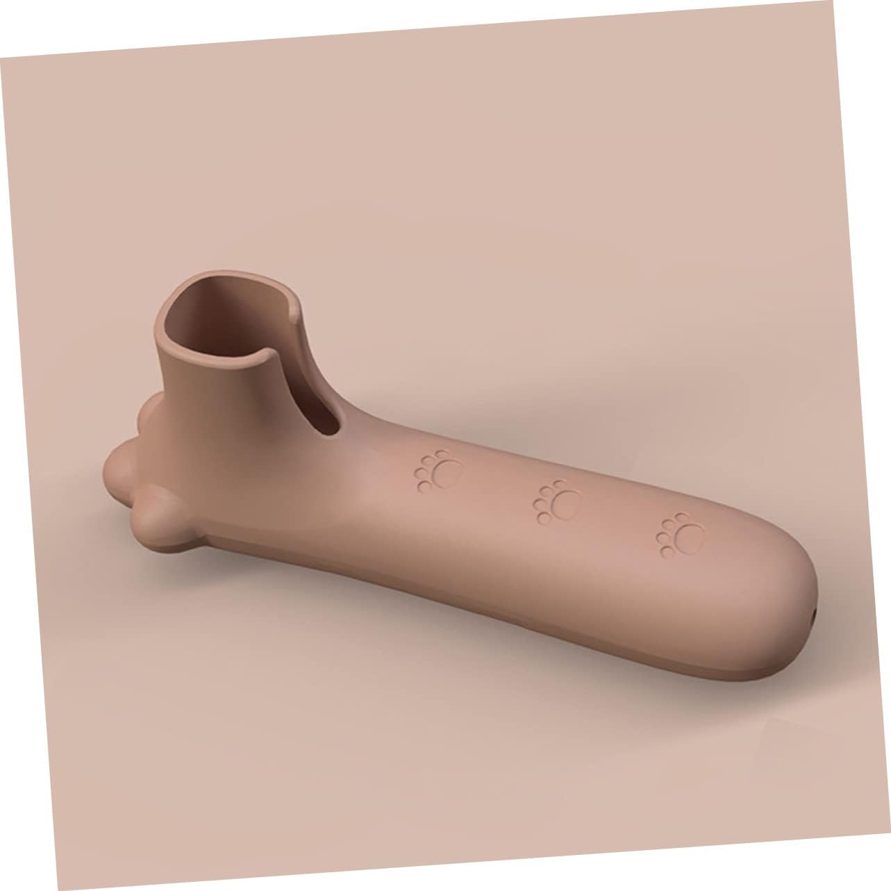Silicone Door Handle Cover 1 Pack Child Safe Anti-Collision Paw Design Brown - Image 3