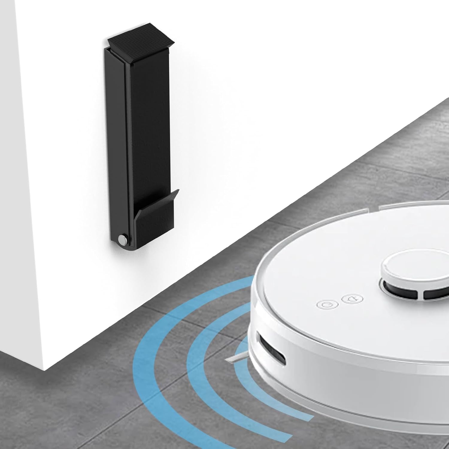 Black Folding Metal Door Stop Foot Operated No Drilling Installation - Image 5
