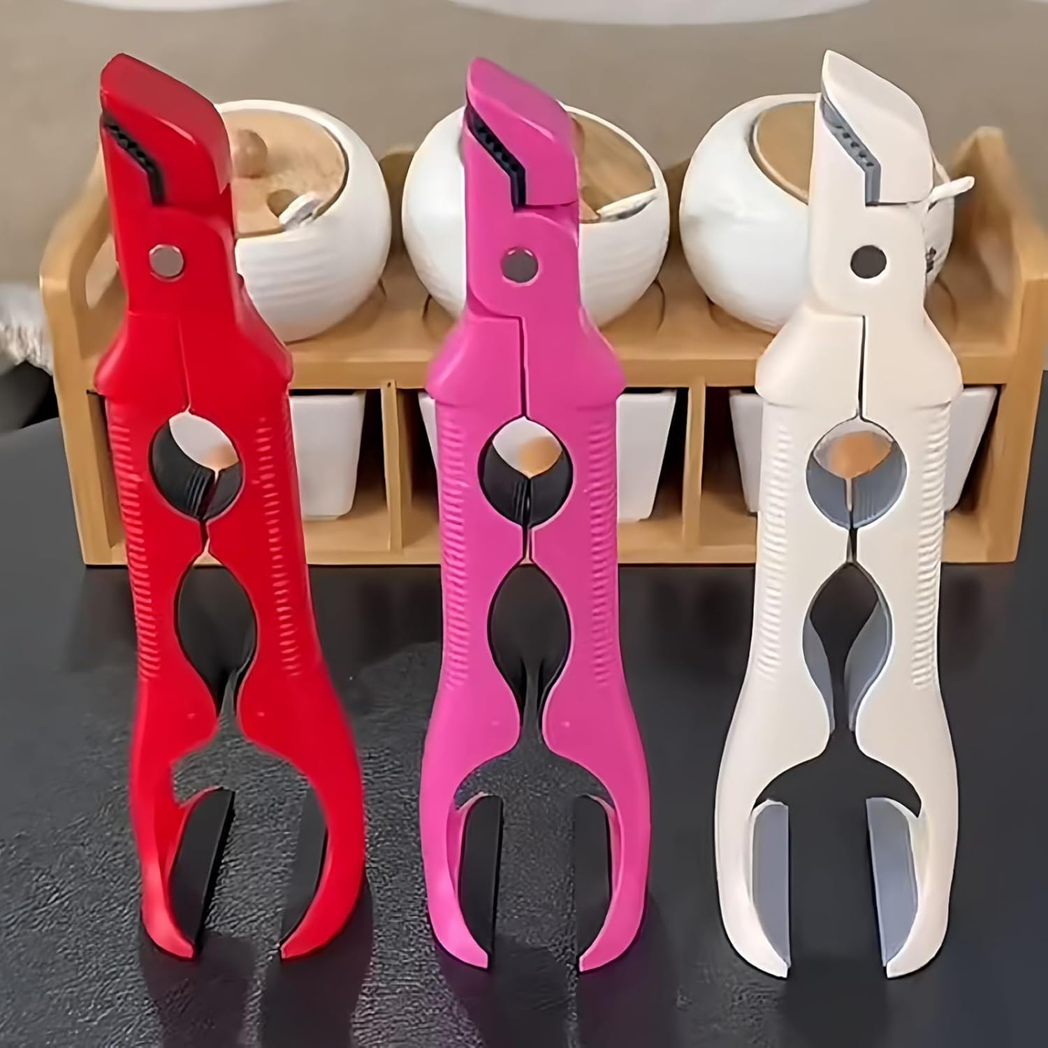 Multifunctional Kitchen Tongs Heat Resistant Anti-Scald Silicone Tips Food Tongs with Bottle Opener Stainless Steel Cooking Utensils for BBQ Salad Serving 1 Piece - Image 3