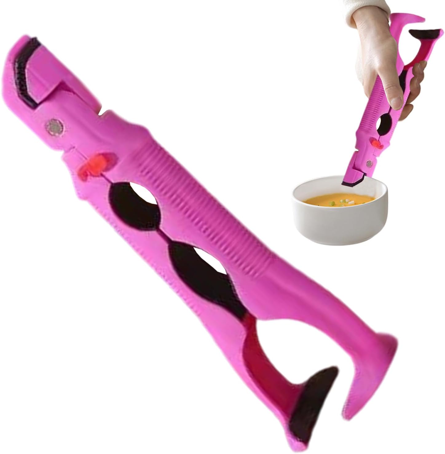 Multifunctional Kitchen Tongs Heat Resistant Anti-Scald Silicone Tips Food Tongs with Bottle Opener Stainless Steel Cooking Utensils for BBQ Salad Serving 1 Piece - Image 6