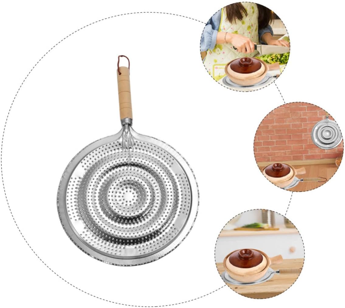 2 Pack Heat Resistant Pan Trivets Stainless Steel Table Mats with Wooden Handles and Hanging Ropes - Image 4
