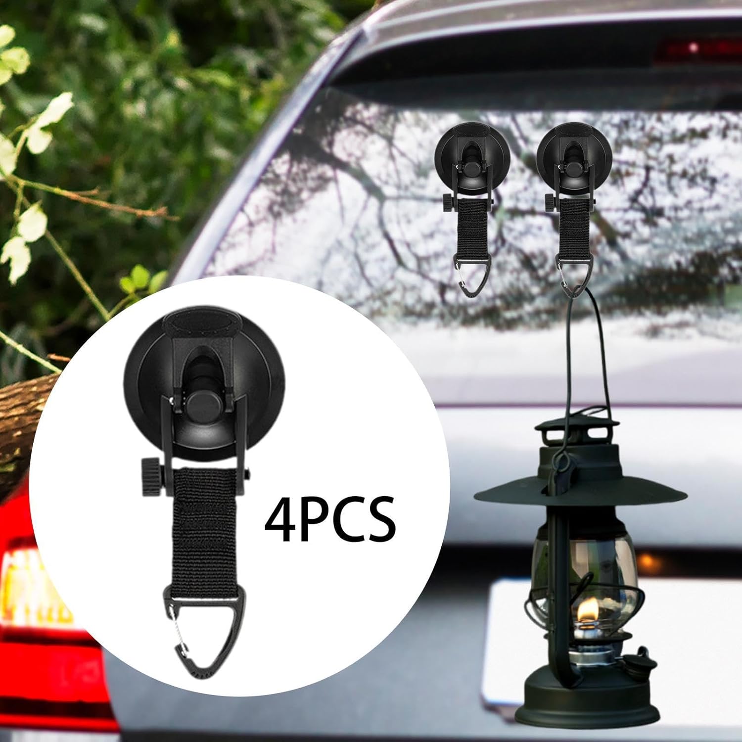 4 Pack Adjustable Strap Hooks for Tarp Tent Secure Attachment Multi Functional - Image 4