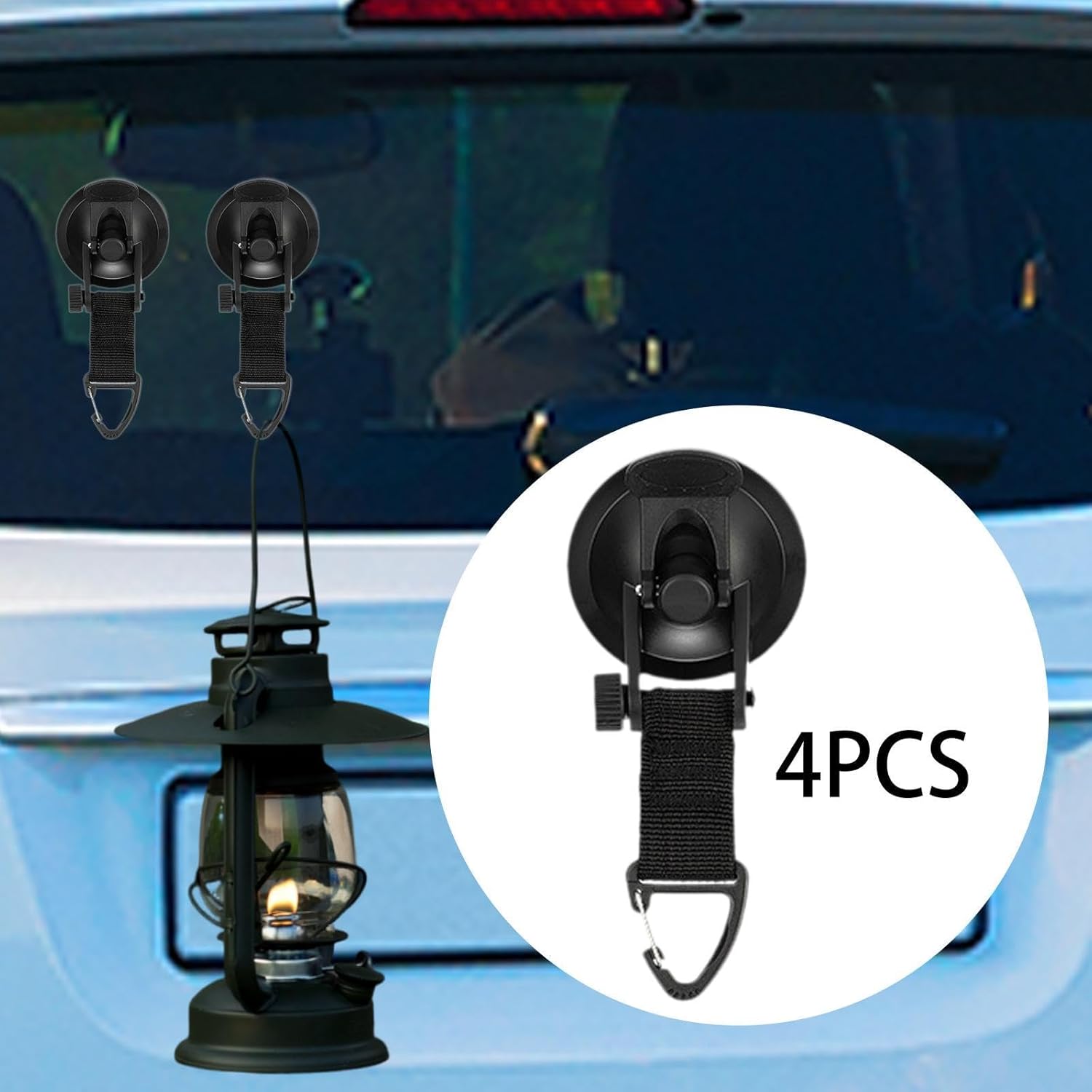 4 Pack Adjustable Strap Hooks for Tarp Tent Secure Attachment Multi Functional - Image 5