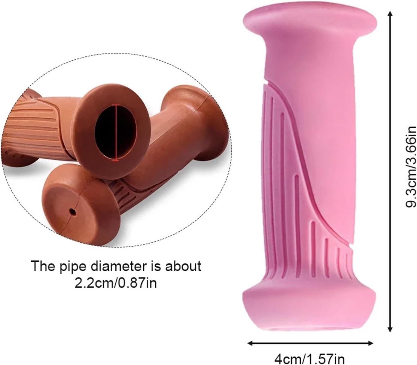 Comfortable Purple Bike Handlebar Grips Pair Non-Slip Cycling Handle Bar Covers - Image 5