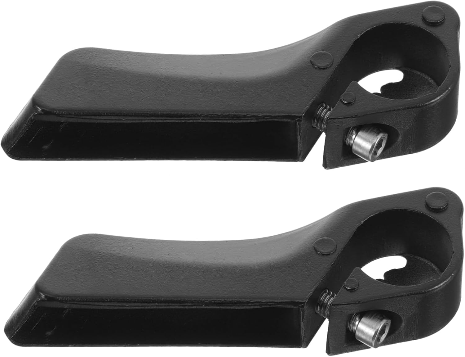 2 Pack Mountain Bike Handlebar Grips Metal & Plastic Anti-Slip Black Bicycle Hand Grips - Image 1