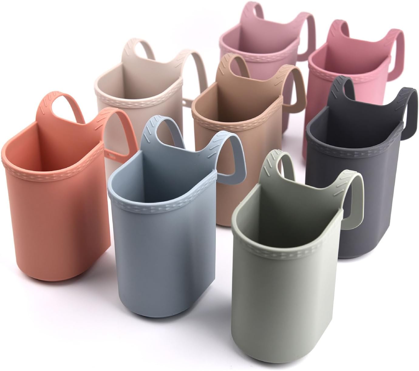 Universal Pink Stroller Silicon Cup Holder Hanging Storage Bag - Image 2