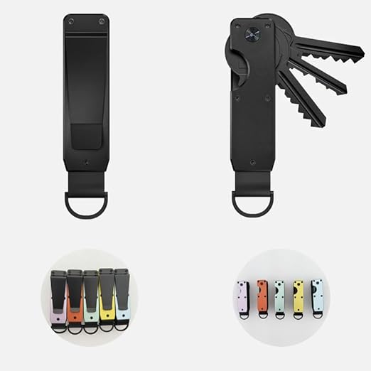 Compact Aluminium Key Organizer 2-6 Keys Yellow-Green Minimalist Key Holder for Car & Home - Image 7