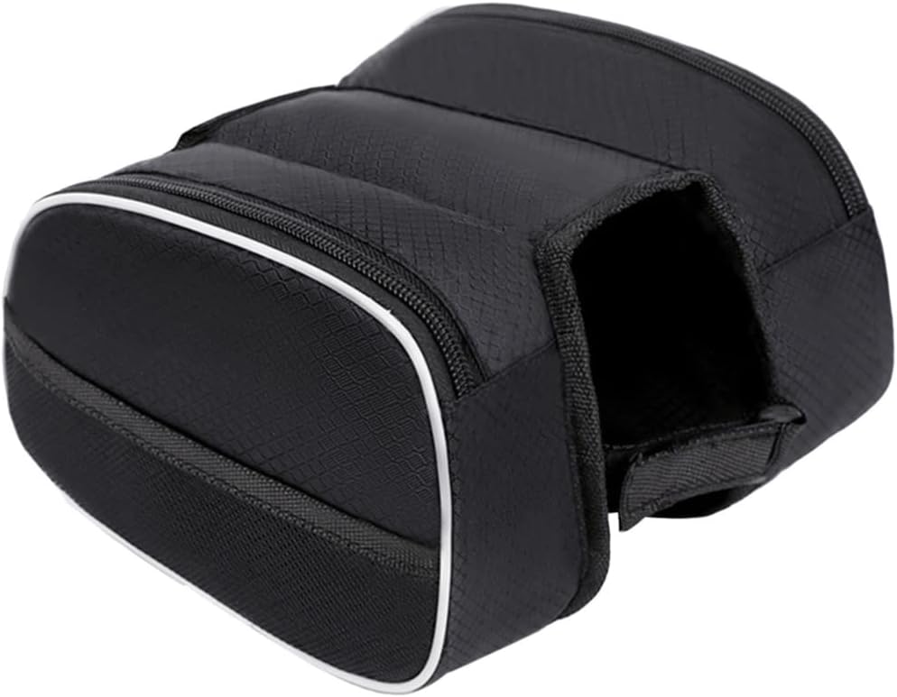 Waterproof Front Bike Frame Bag 19x12.5x6 cm Black - Image 1