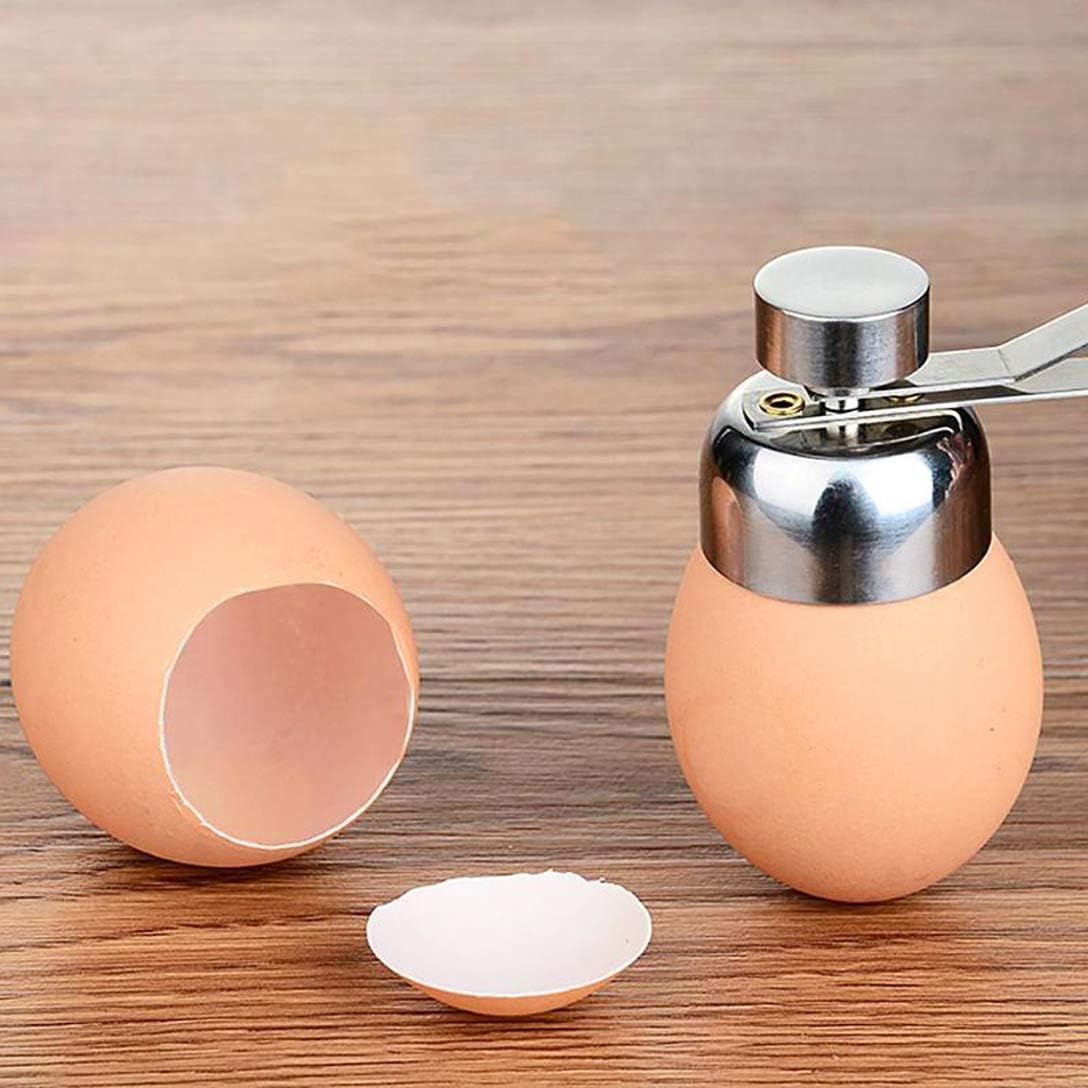 Egg Shell Cutter with Spring Mechanism for Soft and Hard Boiled Eggs Silver 1 Piece - Image 6