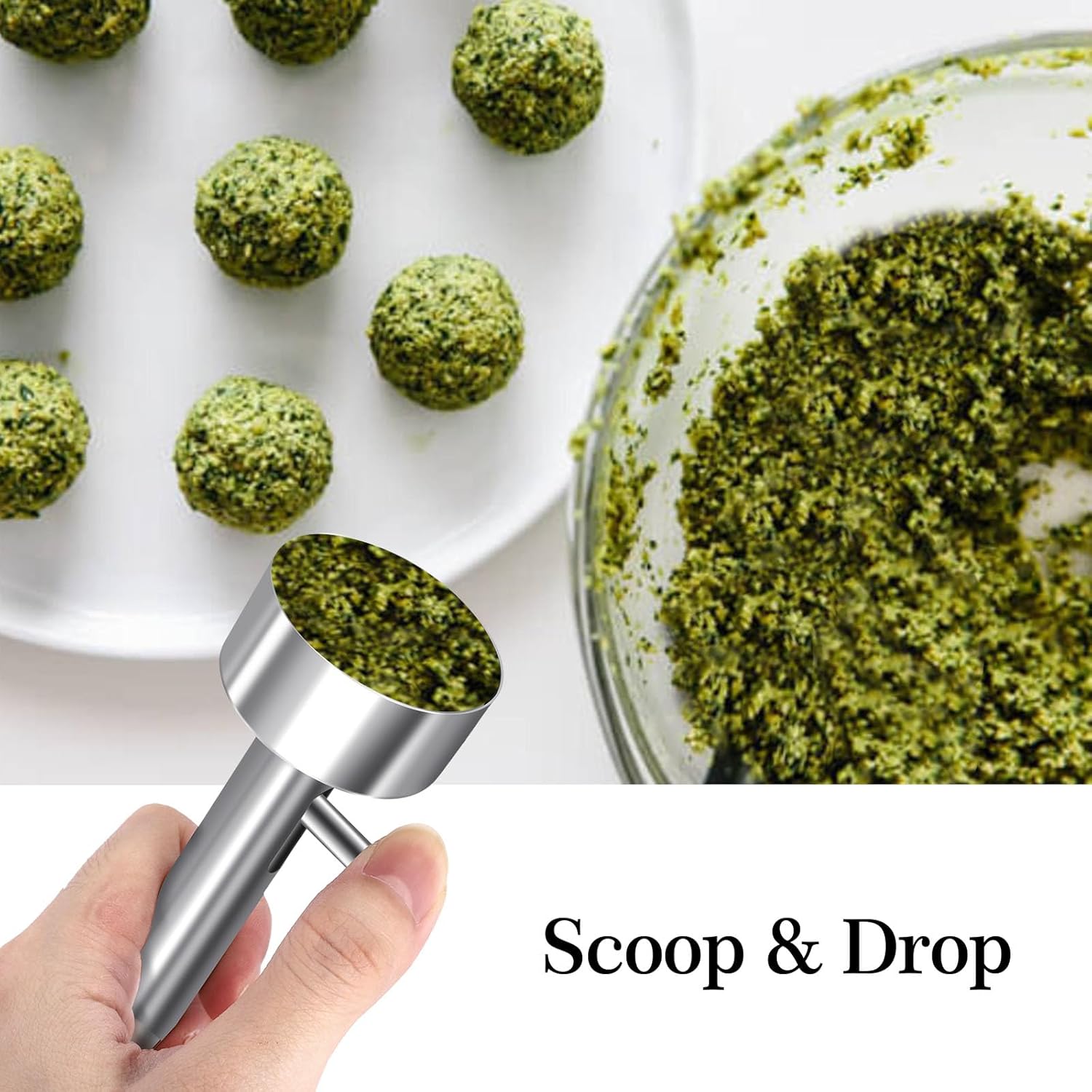Professional Patty Maker with Thumb Grip - Perfect for Falafel Burgers and Meatballs - Image 6