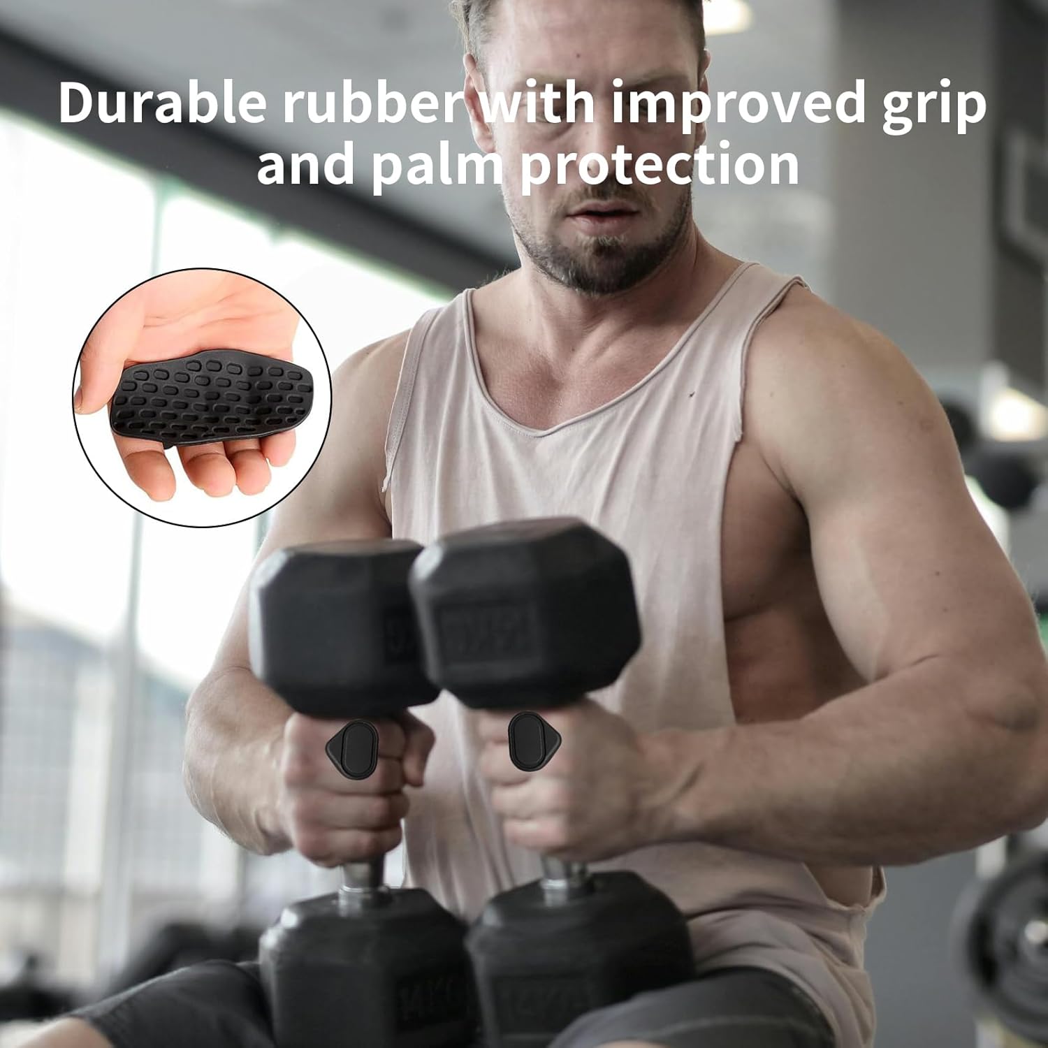 Anti-Slip Rubber Gym Gloves for Weightlifting Barbell Universal Size Men Women 4 Pack - Image 6