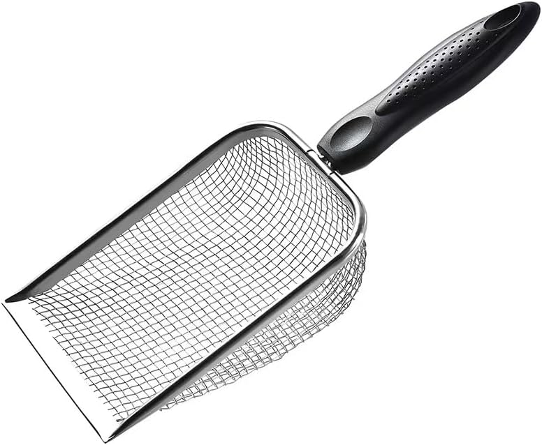 Fine Mesh Filter Deep Litter Scoop with Ergonomic Handle for Cats & Reptiles - Image 1
