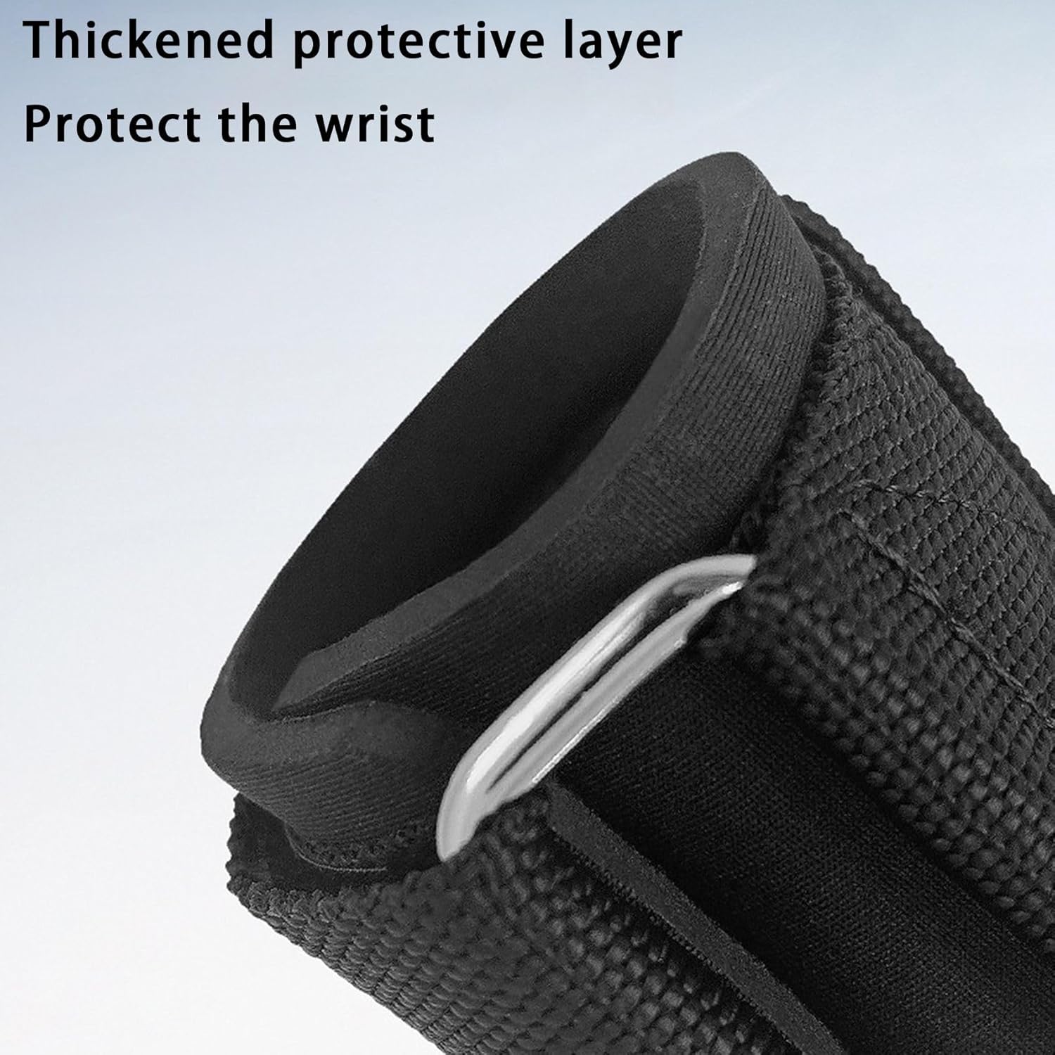 Weight Lifting Wrist Strap Hooks - Black - 1 Pair - Image 6