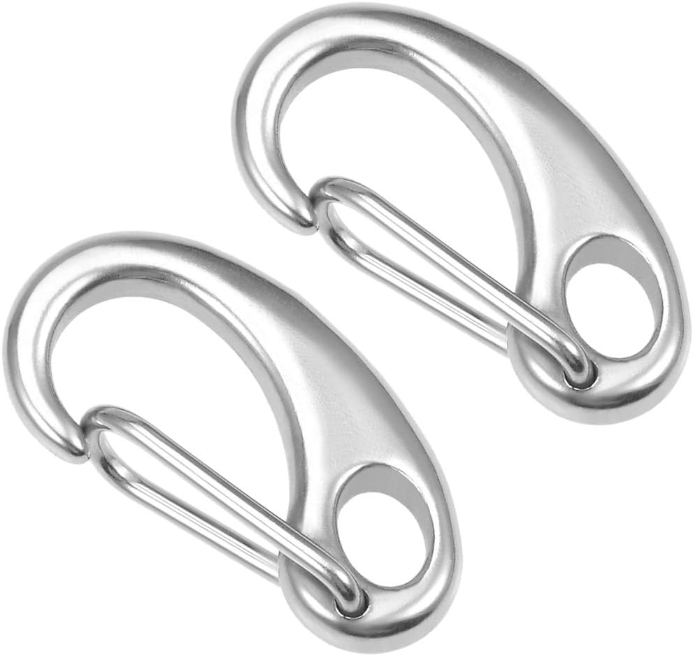 2 Pack 30mm 1.18 Inch Stainless Steel Keychains for DIY Crafts - Image 1