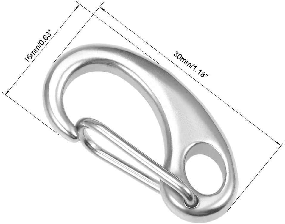 2 Pack 30mm 1.18 Inch Stainless Steel Keychains for DIY Crafts - Image 2