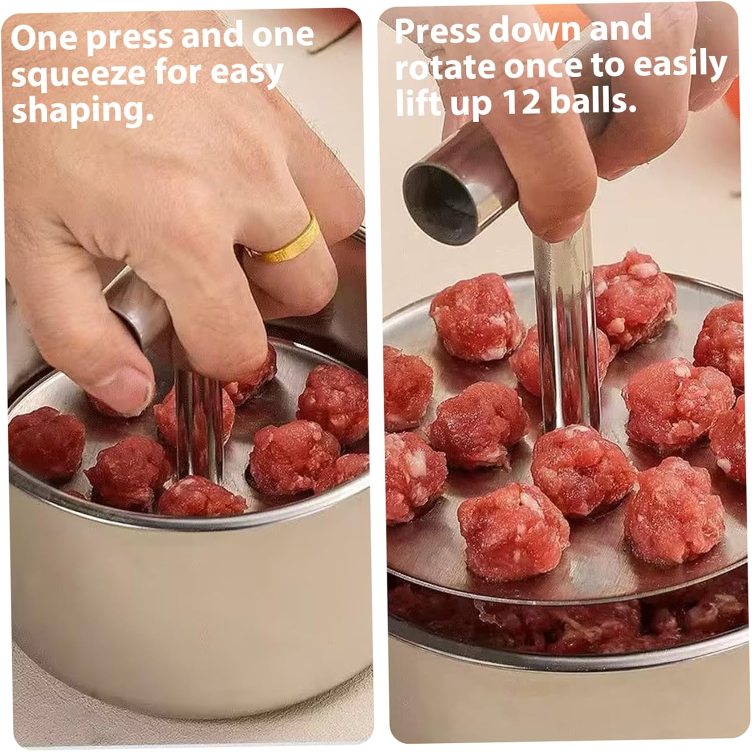Stainless Steel Meatball Maker Scoop Silver 1 Piece - Image 3