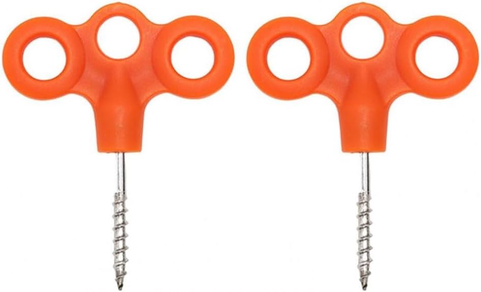 Orange Tent Pegs 2 Pack Heavy Duty Camping Outdoor Activities Stakes - Image 1