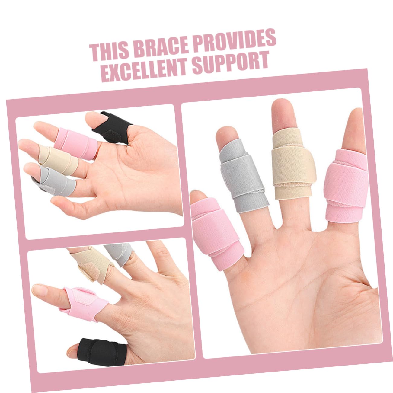 Adjustable Finger Splints 4 Pairs Finger Protectors Support Brace for Injury Recovery - Image 6