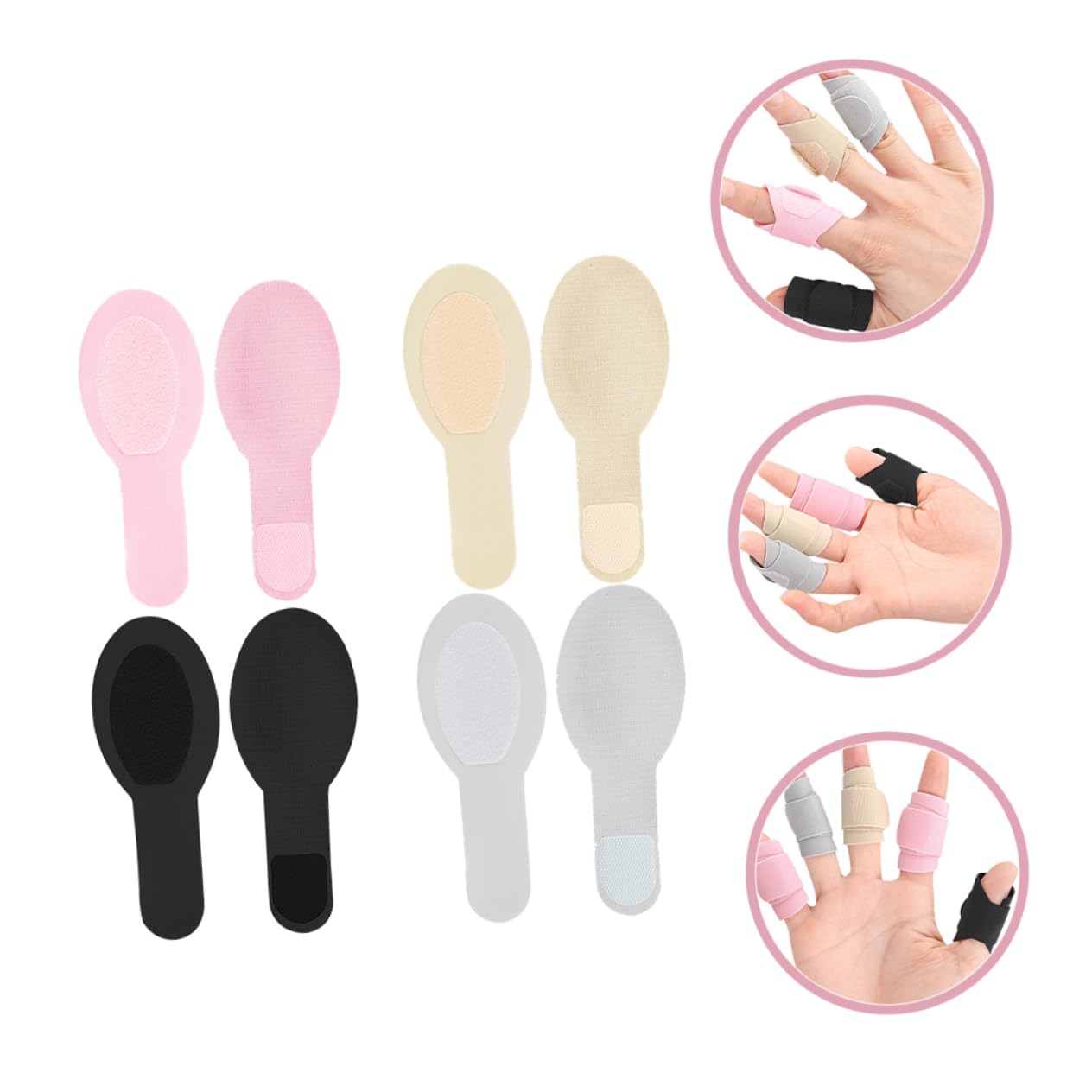 Adjustable Finger Splints 4 Pairs Finger Protectors Support Brace for Injury Recovery - Image 7