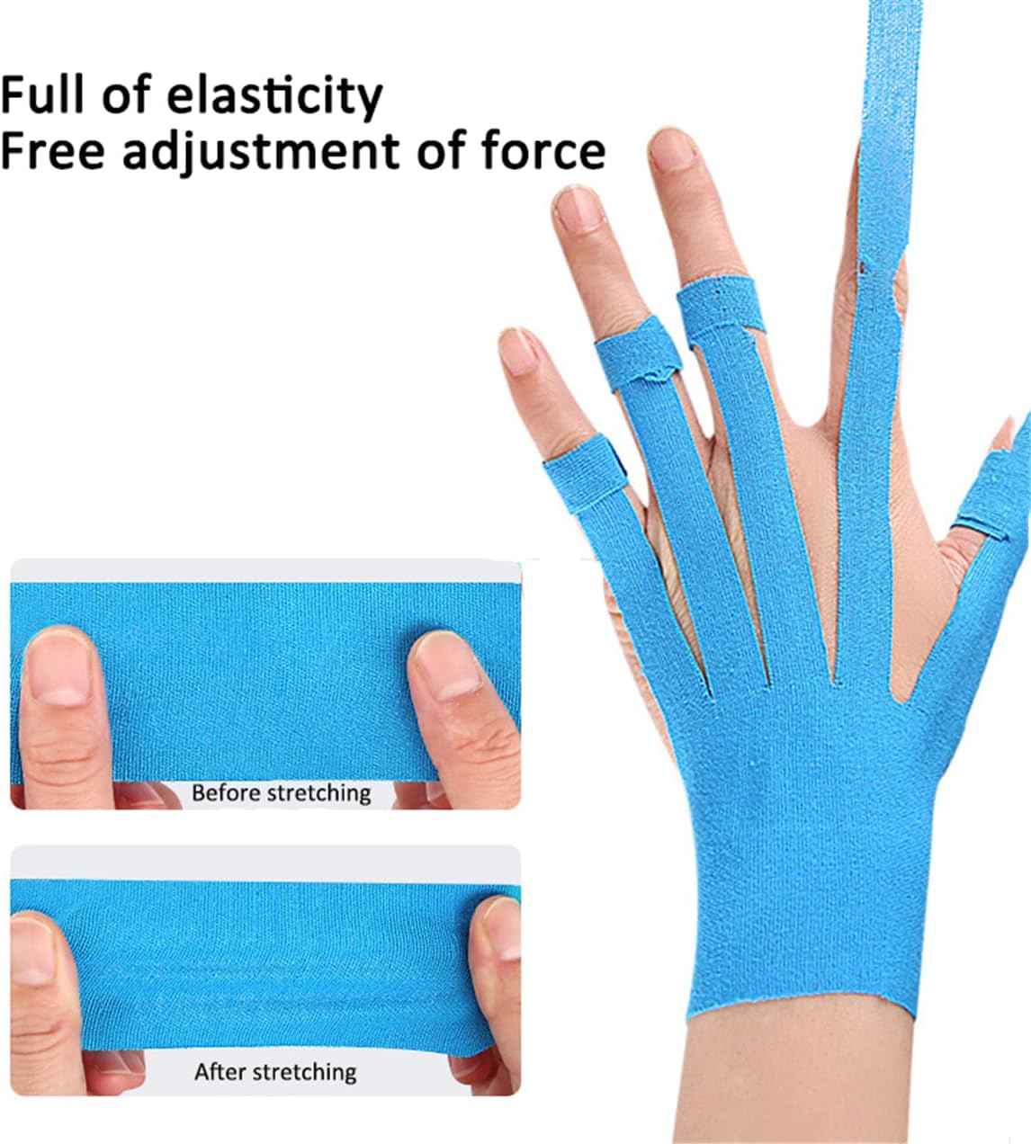 Pre-cut Cotton Sport Tape 3 Pairs Wrist and Finger Support - Image 2