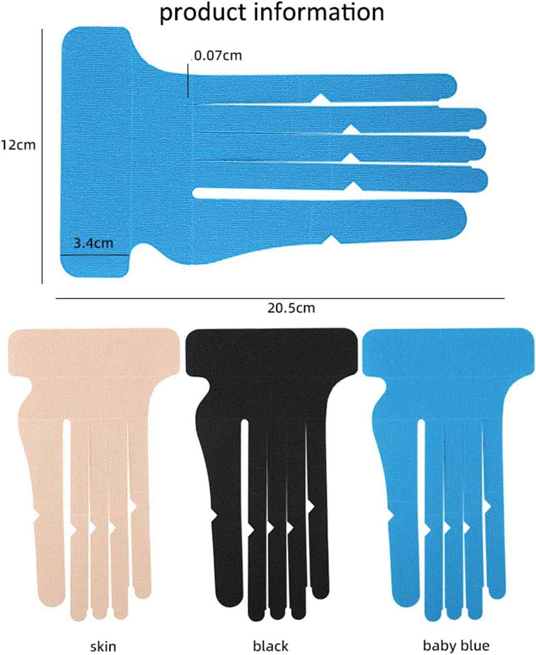Pre-cut Cotton Sport Tape 3 Pairs Wrist and Finger Support - Image 6