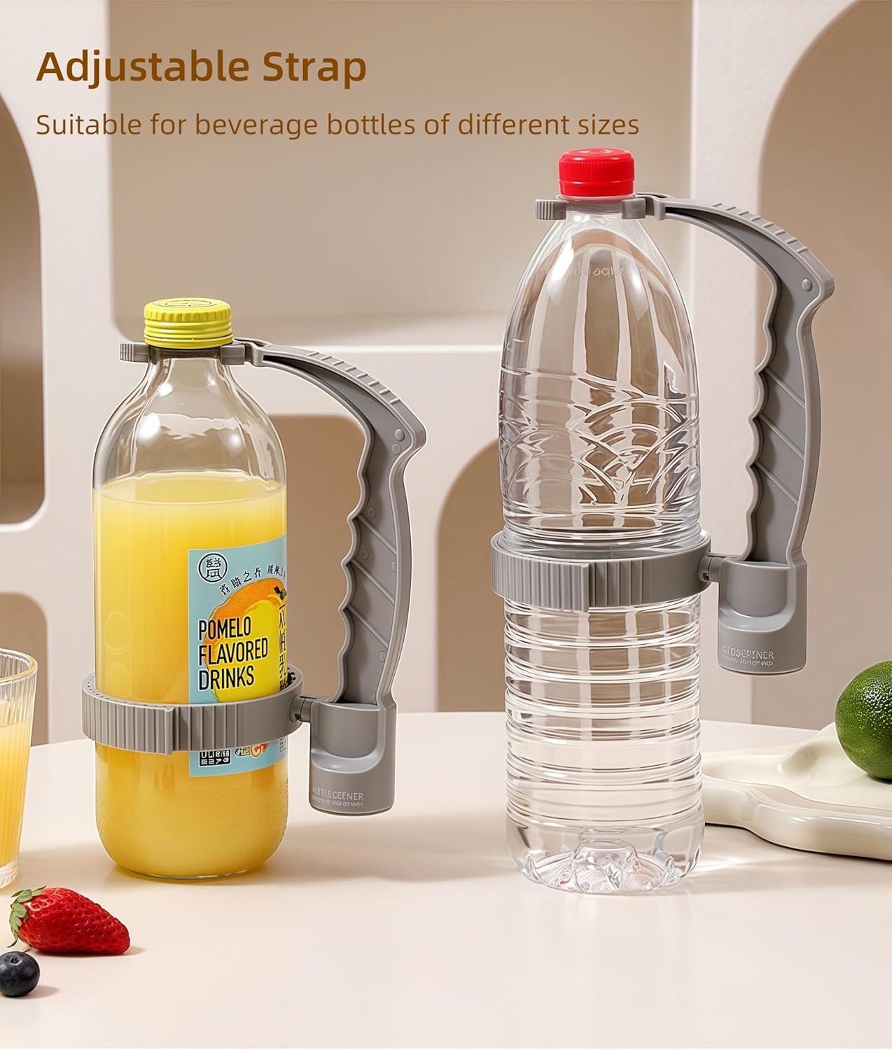 Adjustable Anti-Slip Grip Assist Handle for Large Drink Bottles 2 Pack - Image 4