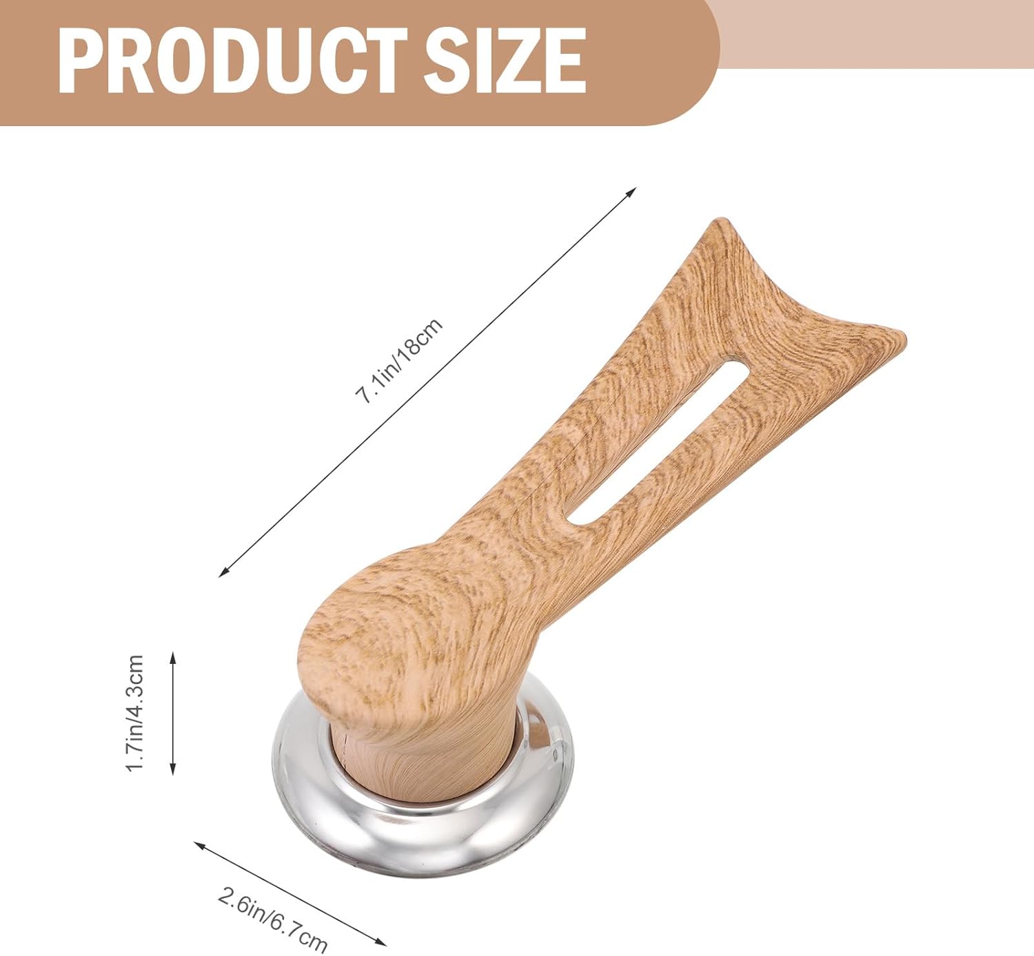 2 Pack Universal Pan Lid Knob Replacement Handle Heat Resistant Wooden & Red - Image 2