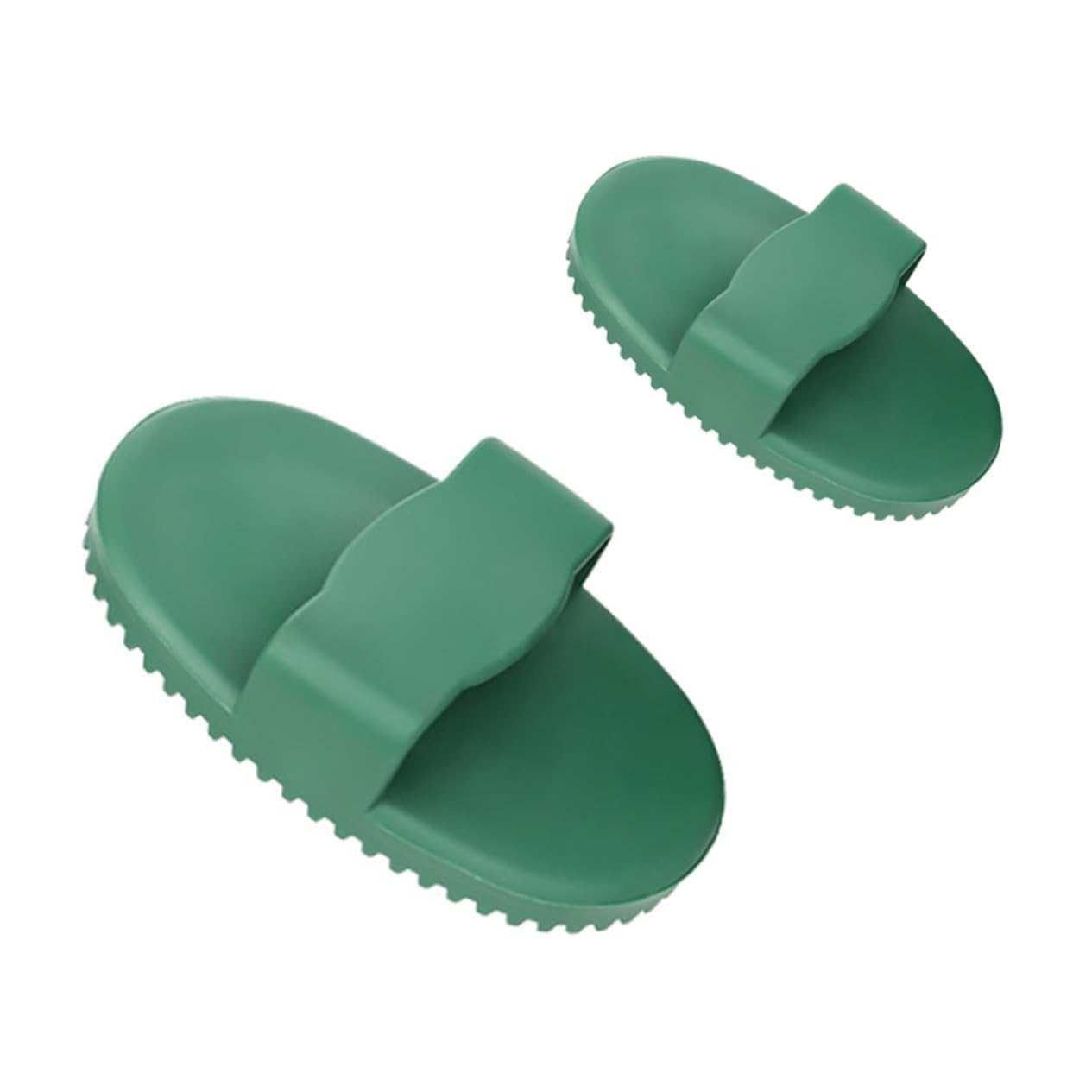 2 Pack Pet Massage Brush for Dog and Cat Grooming Green - Image 1