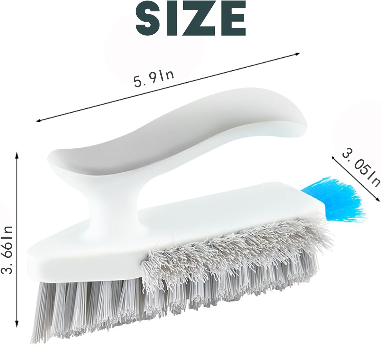 Grey Multi-Functional Durable Polypropylene Scrub Brush Powerful Cleaning Brush for Tiles Grout Kitchen Bathroom Sink Floor Shower Bath - Image 5
