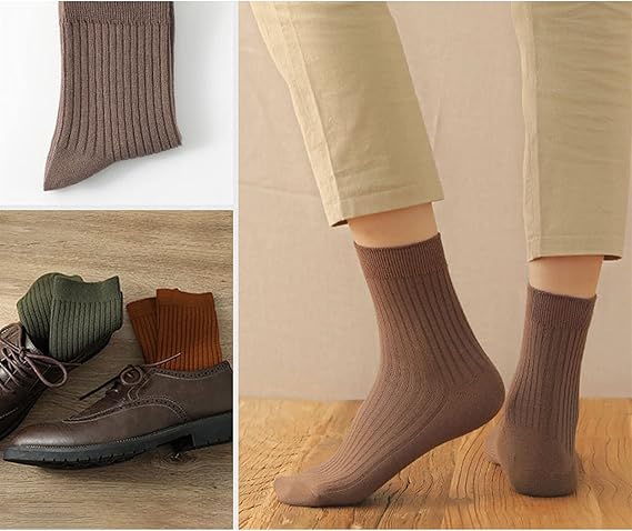 5 Pairs Unisex Camel Cotton Breathable Socks Size 38-44 For Sports & Daily Wear - Image 7