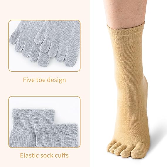 Breathable Cotton Socks for Running Yoga Walking Unisex Size 38-44 2 Pairs - Image 2