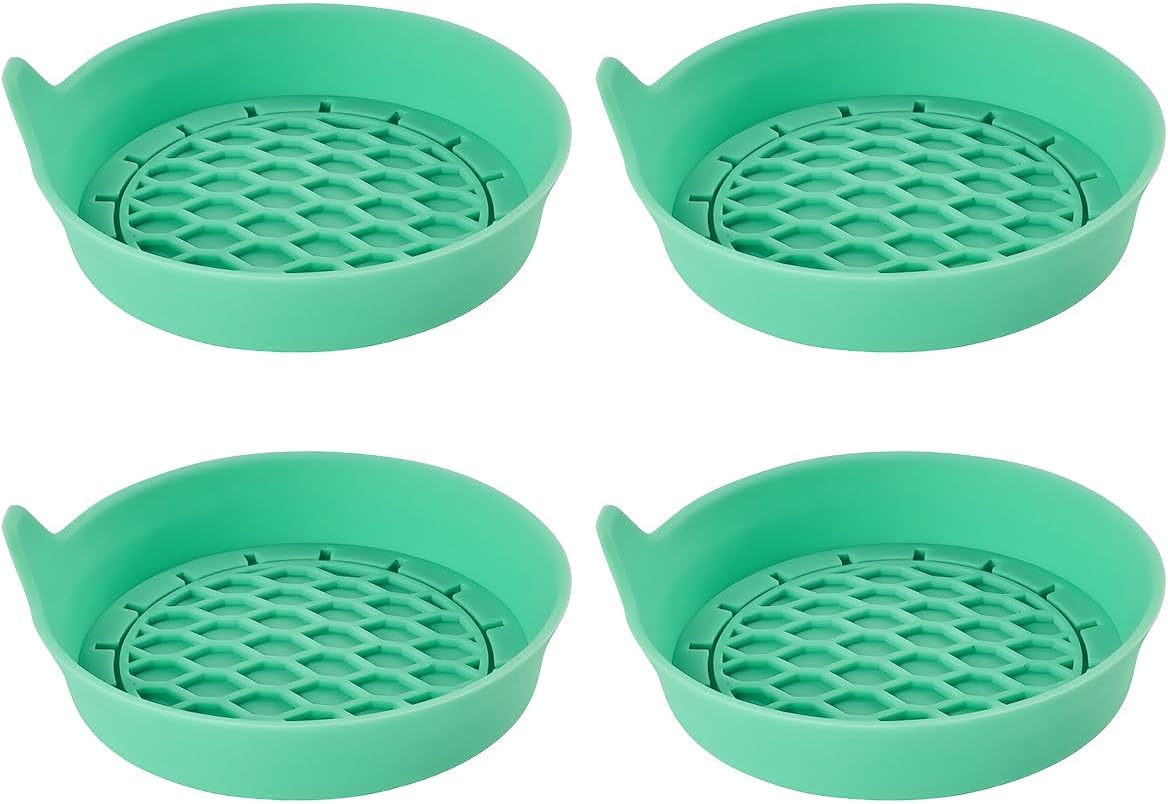 Car Silicone Anti-Slip Mats - Interior Accessories - Green - Pack of 4 - Image 1