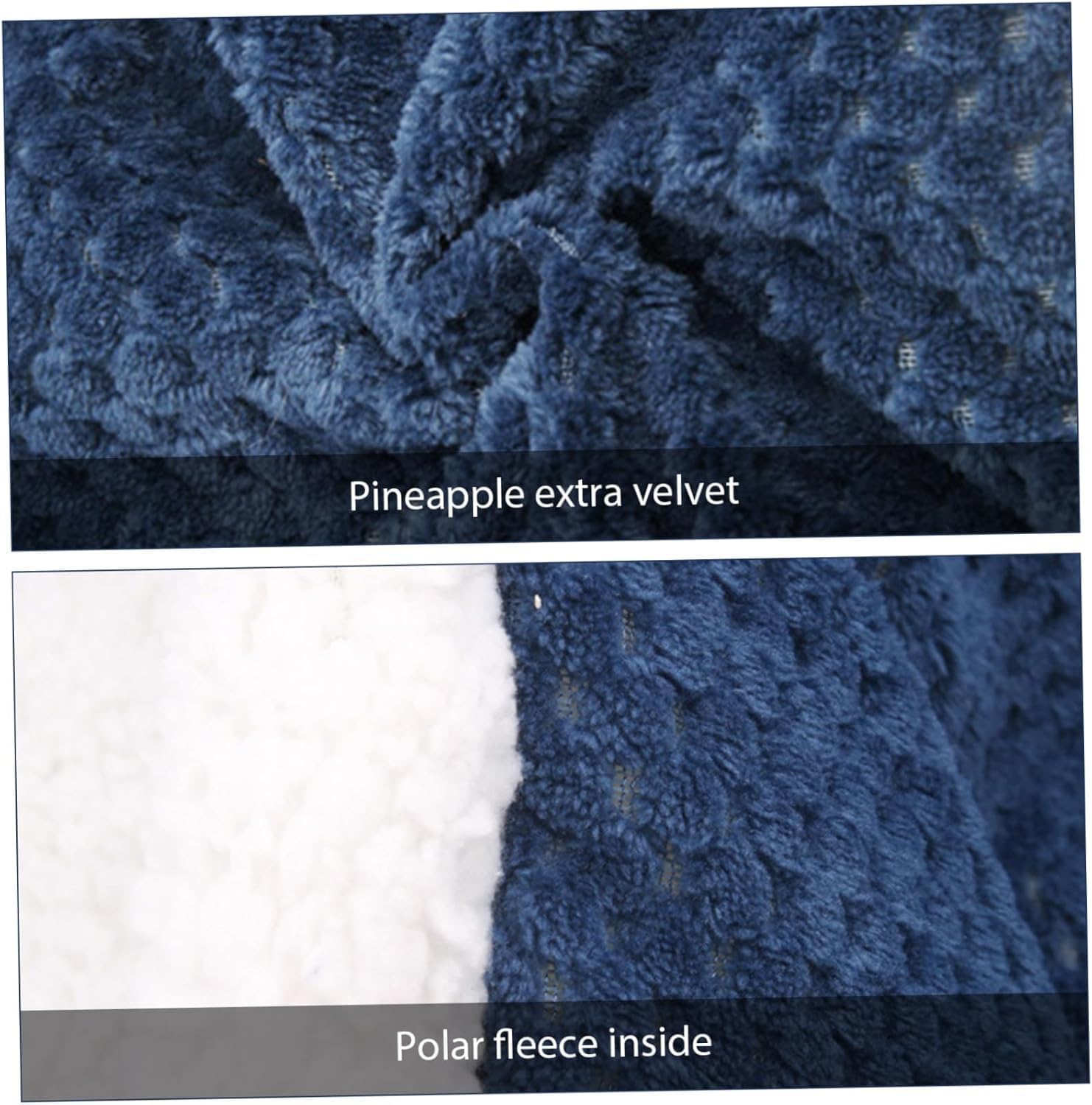 Cat Sleeping Bag Nest - Half-Closed Design - Plush & Fleece - Warm - Navy Blue - 1 Piece - Image 3