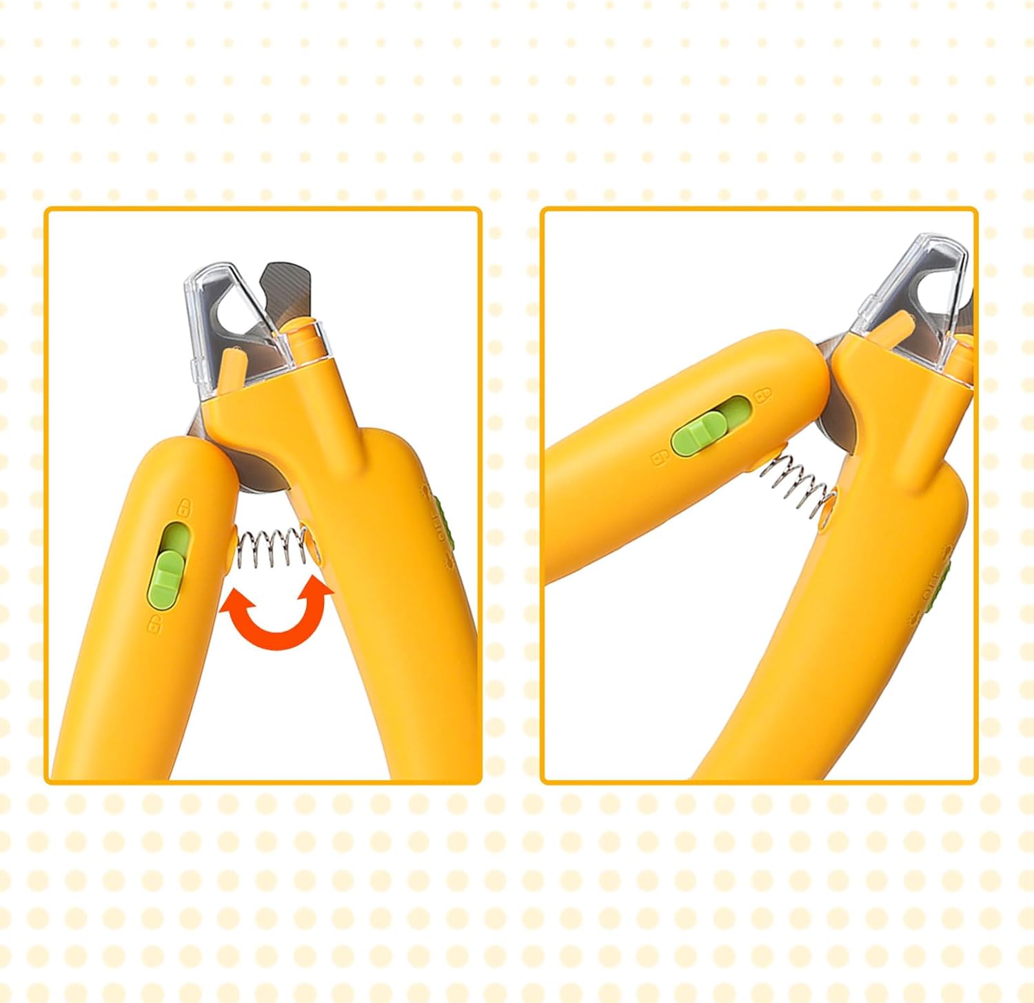 Dog & Cat Nail Clippers with Safety Lock for Small & Large Pets - Yellow - 1 Piece - Image 3