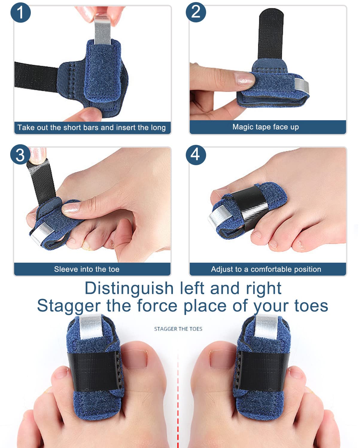 Adjustable Toe Spacer for Hammer Toe & Claw Toe with Spacers - Image 2