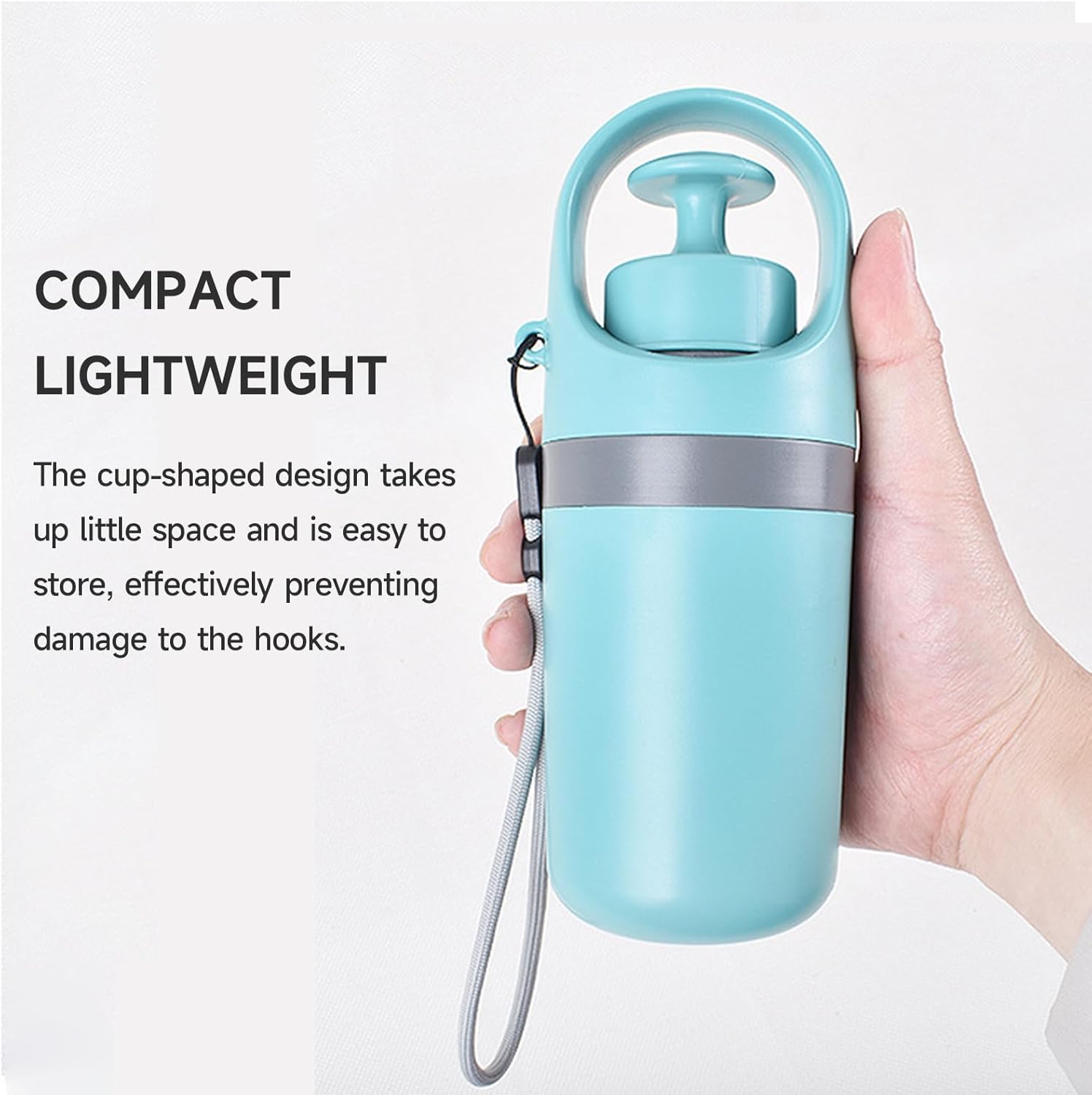Portable 6-Claw Dog Poop Scooper with Built-in Bag Dispenser - Blue - Image 5