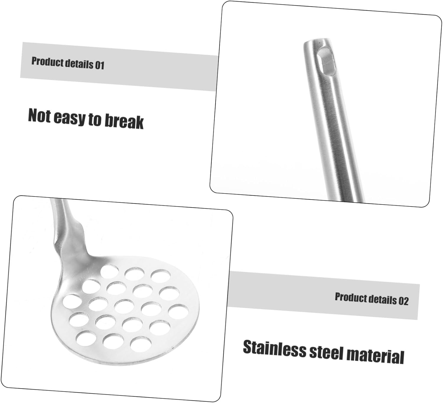 Robust Potato Masher for Vegetables & Fruit - Dishwasher Safe Kitchen Tool - Easy to Clean - Image 3