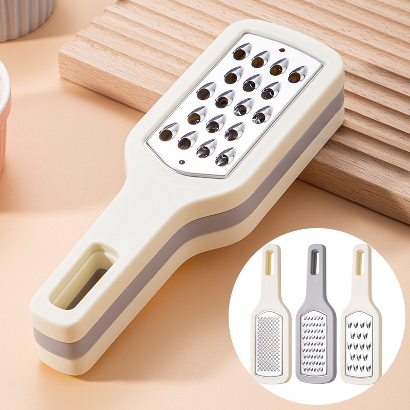 3-Piece Stainless Steel Kitchen Grater & Peeler Set - Cheese & Citrus Grater with Vegetable Peeler, Non-Slip Handle - Image 4