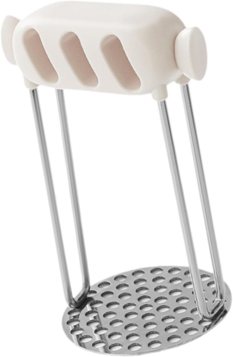 Professional Potato & Vegetable Masher with Honeycomb Design - Stainless Steel Puree Maker - Dishwasher Safe - Image 1