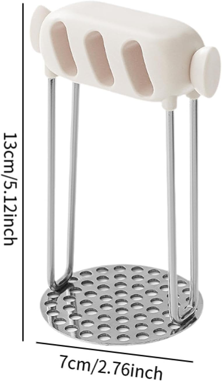 Professional Potato & Vegetable Masher with Honeycomb Design - Stainless Steel Puree Maker - Dishwasher Safe - Image 2