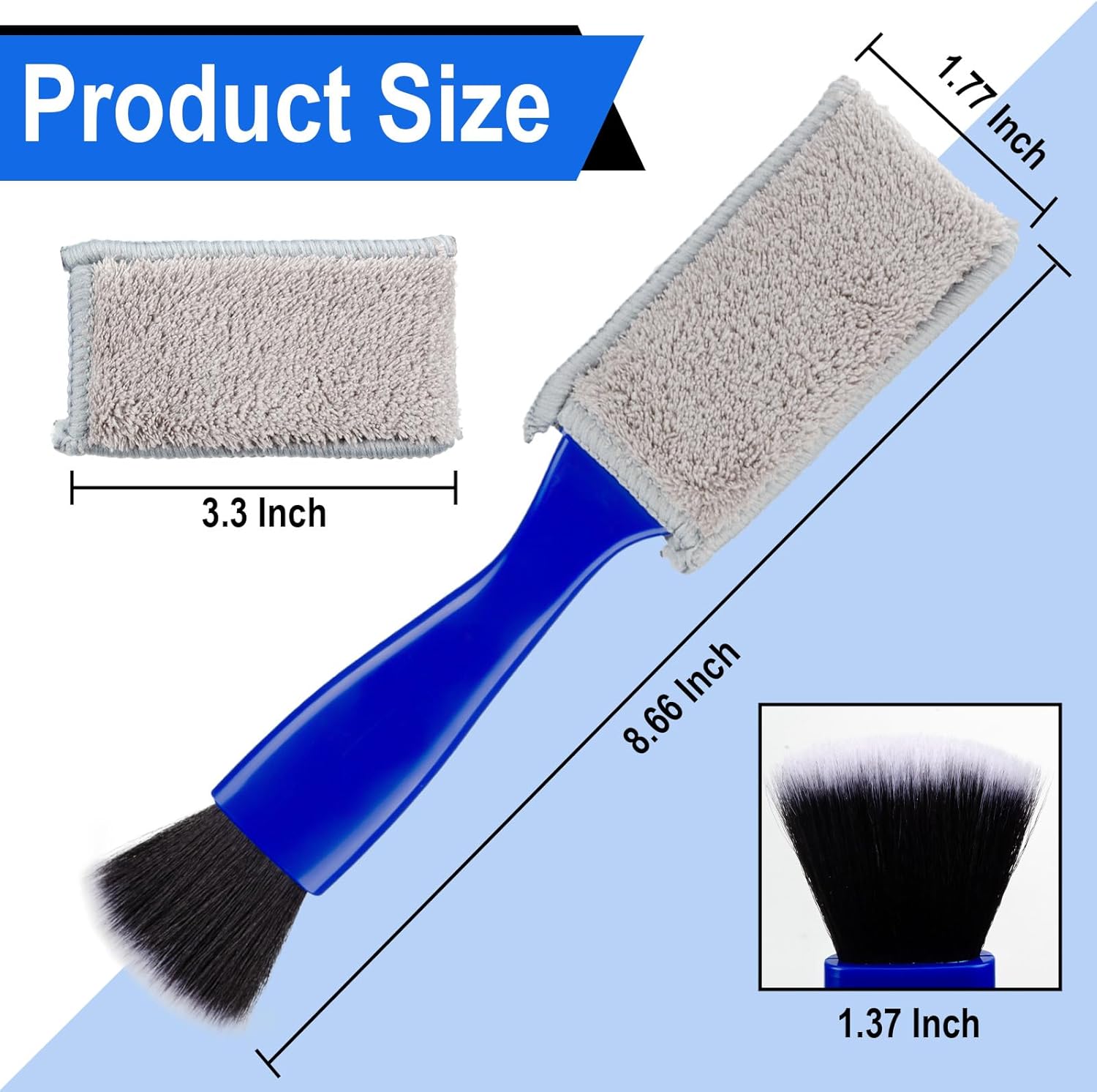 2-in-1 Interior Cleaner Brush for Car Ventilation & Dashboard - Microfiber Dust Cleaning Tool - Image 2