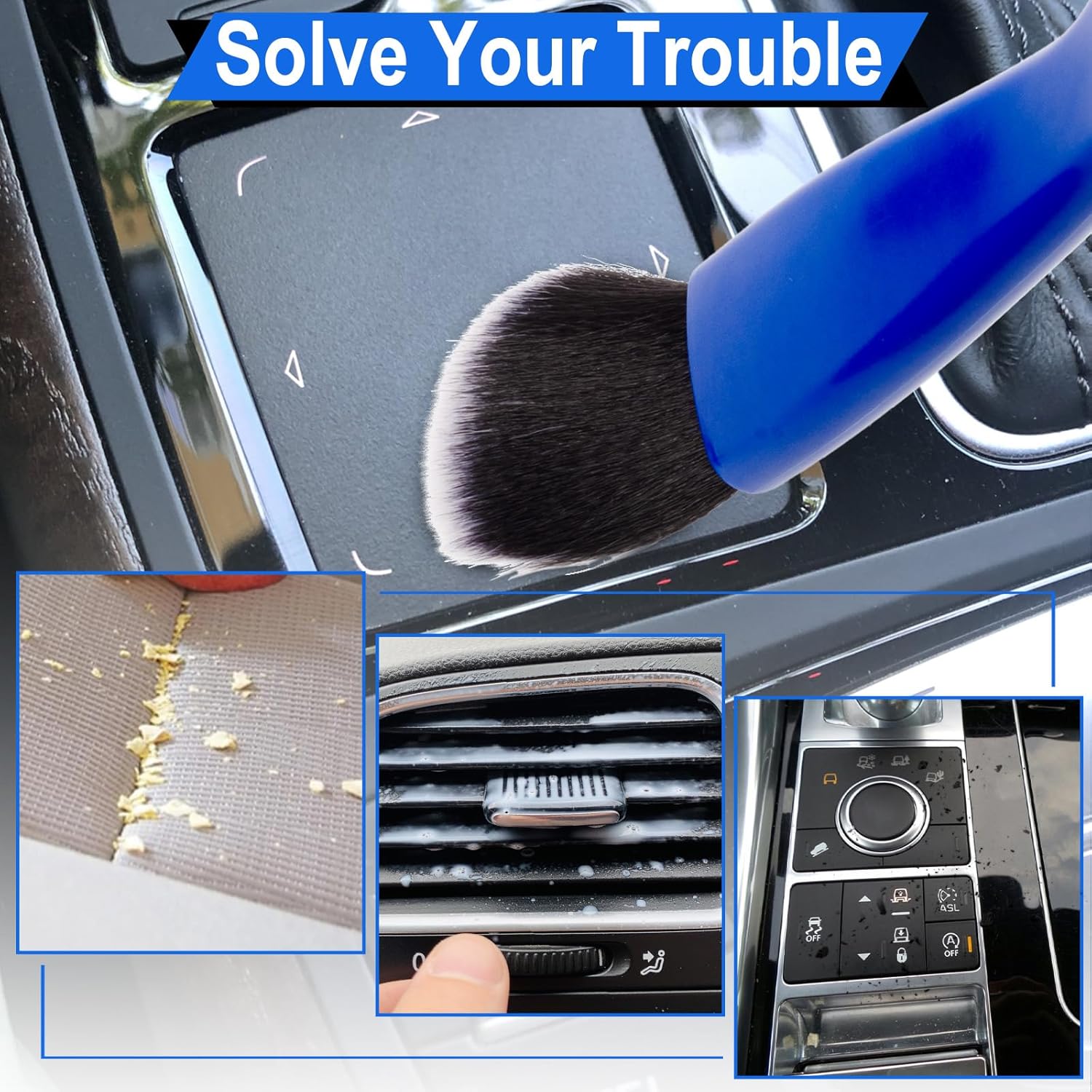 2-in-1 Interior Cleaner Brush for Car Ventilation & Dashboard - Microfiber Dust Cleaning Tool - Image 3