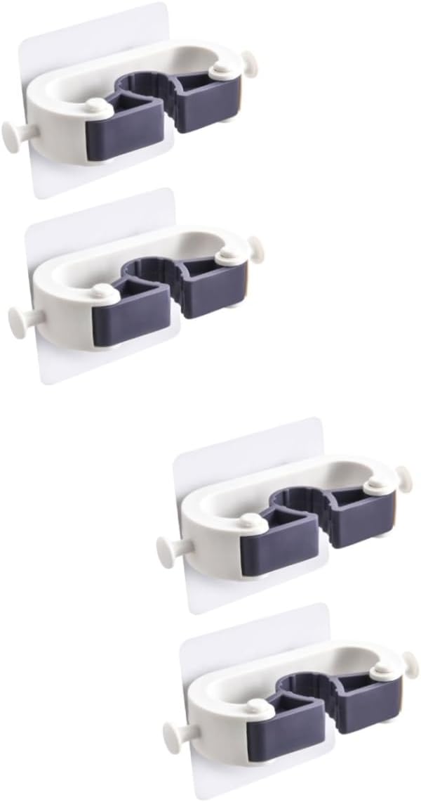 Adhesive Wall Hooks Set of 4 No Drill Hanging System for Kitchen and Garage - Image 1