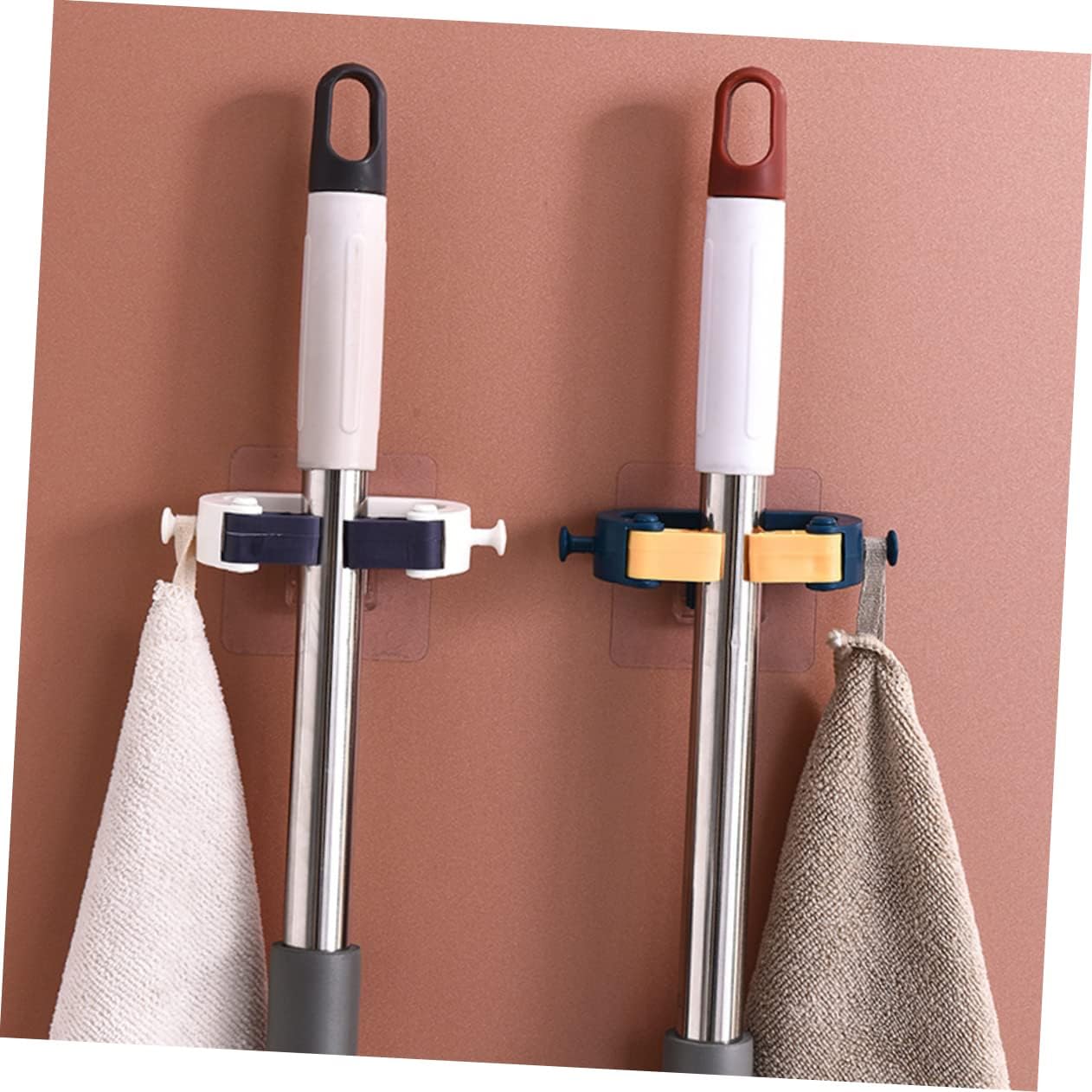 Adhesive Wall Hooks Set of 4 No Drill Hanging System for Kitchen and Garage - Image 4