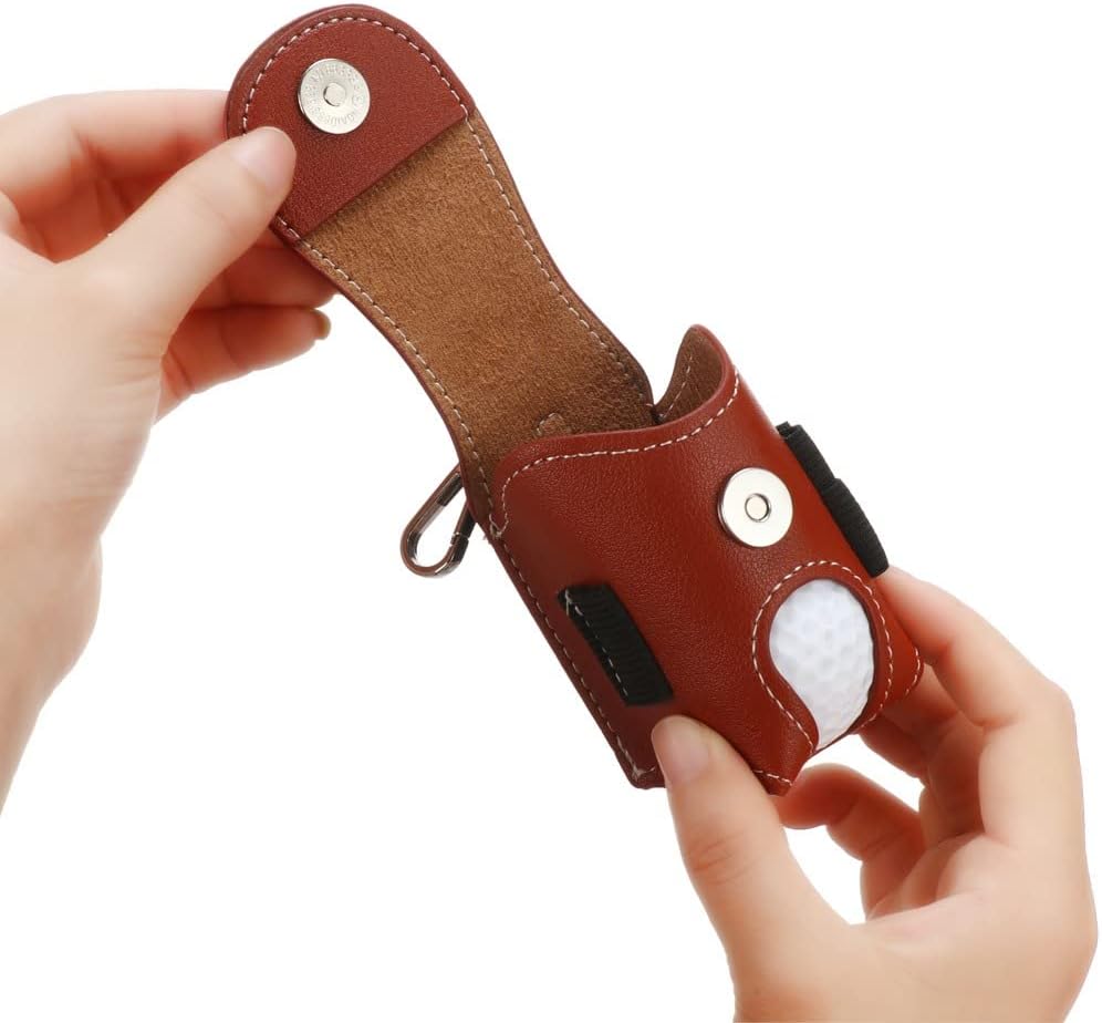 Golf Ball Pouch Set of 2 Belt Clip Holder Perfect Golf Gift for Men - Image 5